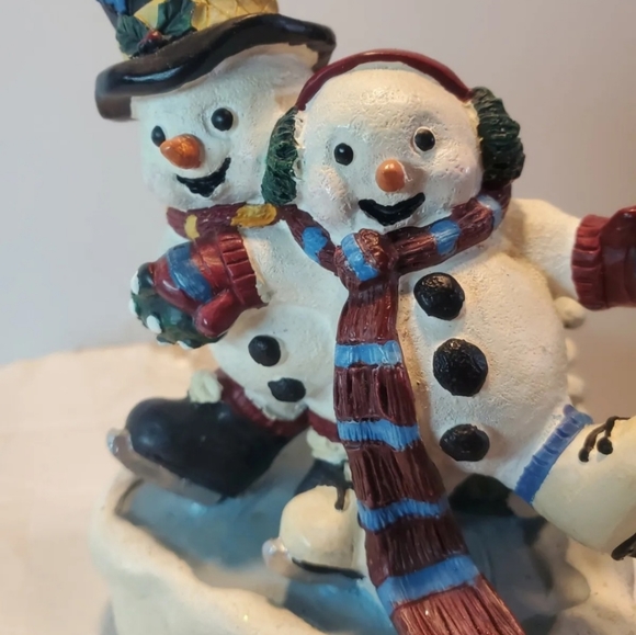 Figi Graphics Inc Ice Follies Skating Snowman Resin Stocking Hanger Vintage 1999 - Picture 7 of 12